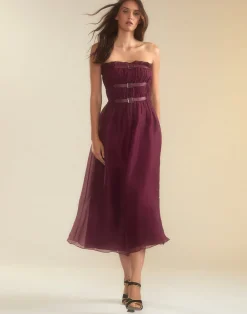 Buckle Up Silk Organza Dress