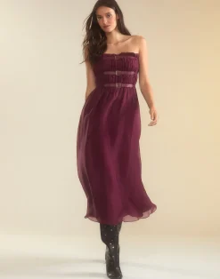 Buckle Up Silk Organza Dress