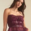 Buckle Up Silk Organza Top