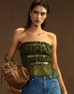 Buckle Up Silk Organza Top
