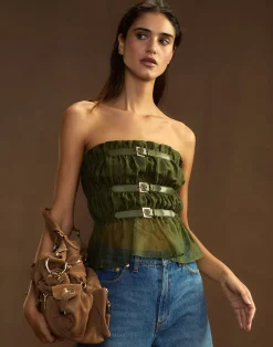 Buckle Up Silk Organza Top