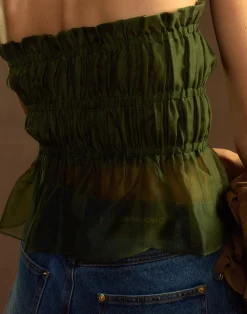 Buckle Up Silk Organza Top