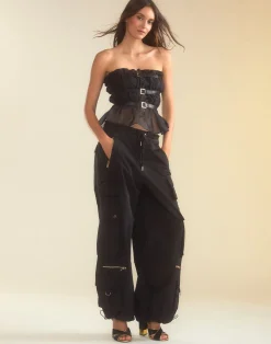 Buckle Up Silk Organza Top