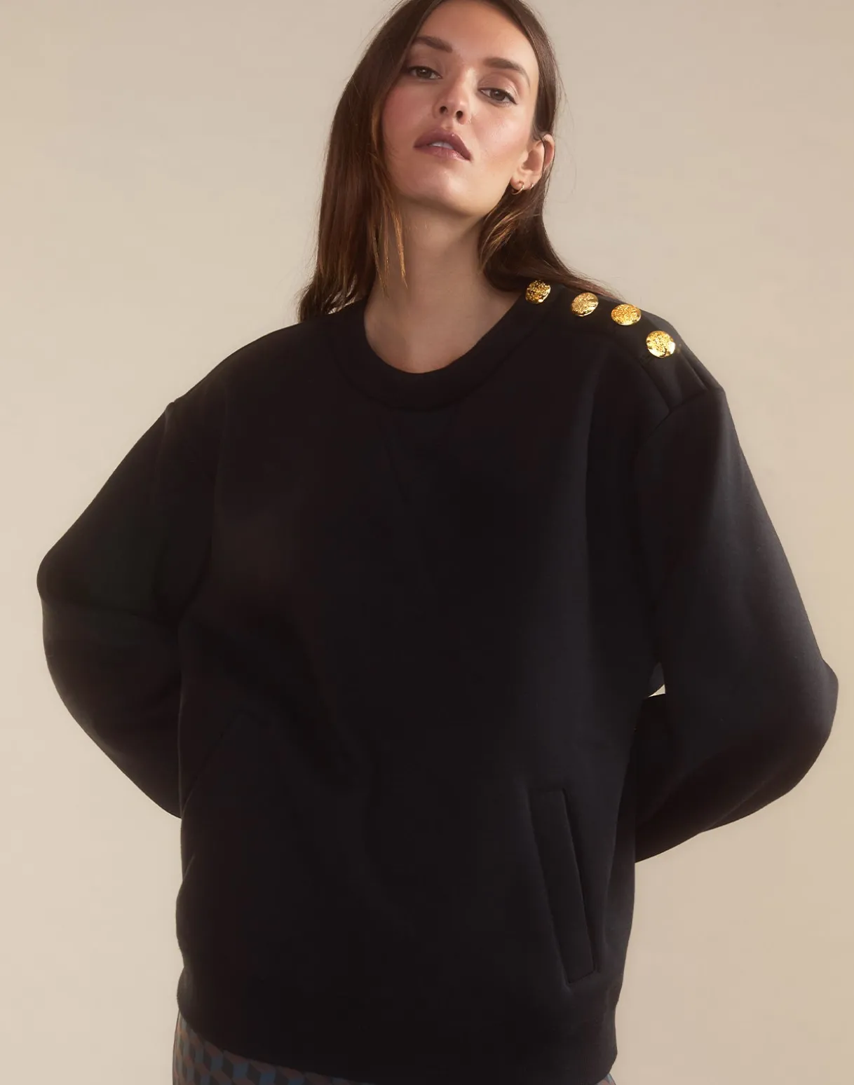 Button Up Sweatshirt