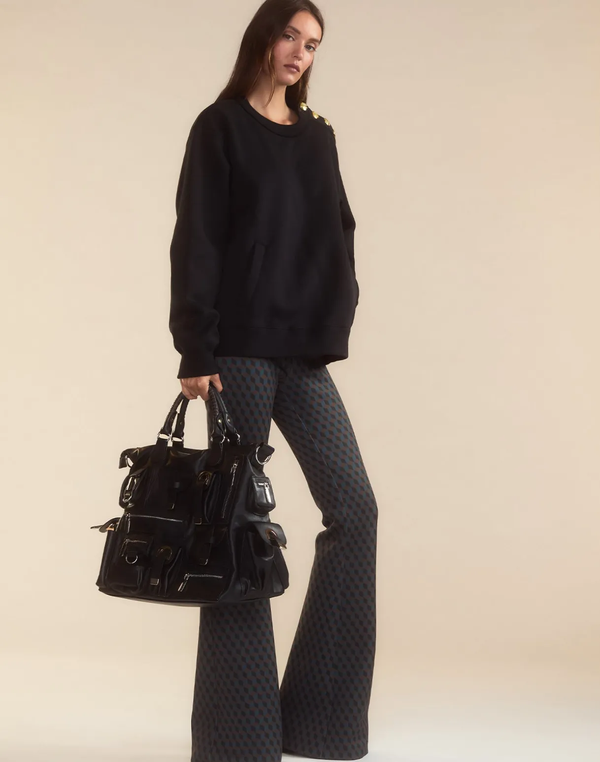 Button Up Sweatshirt