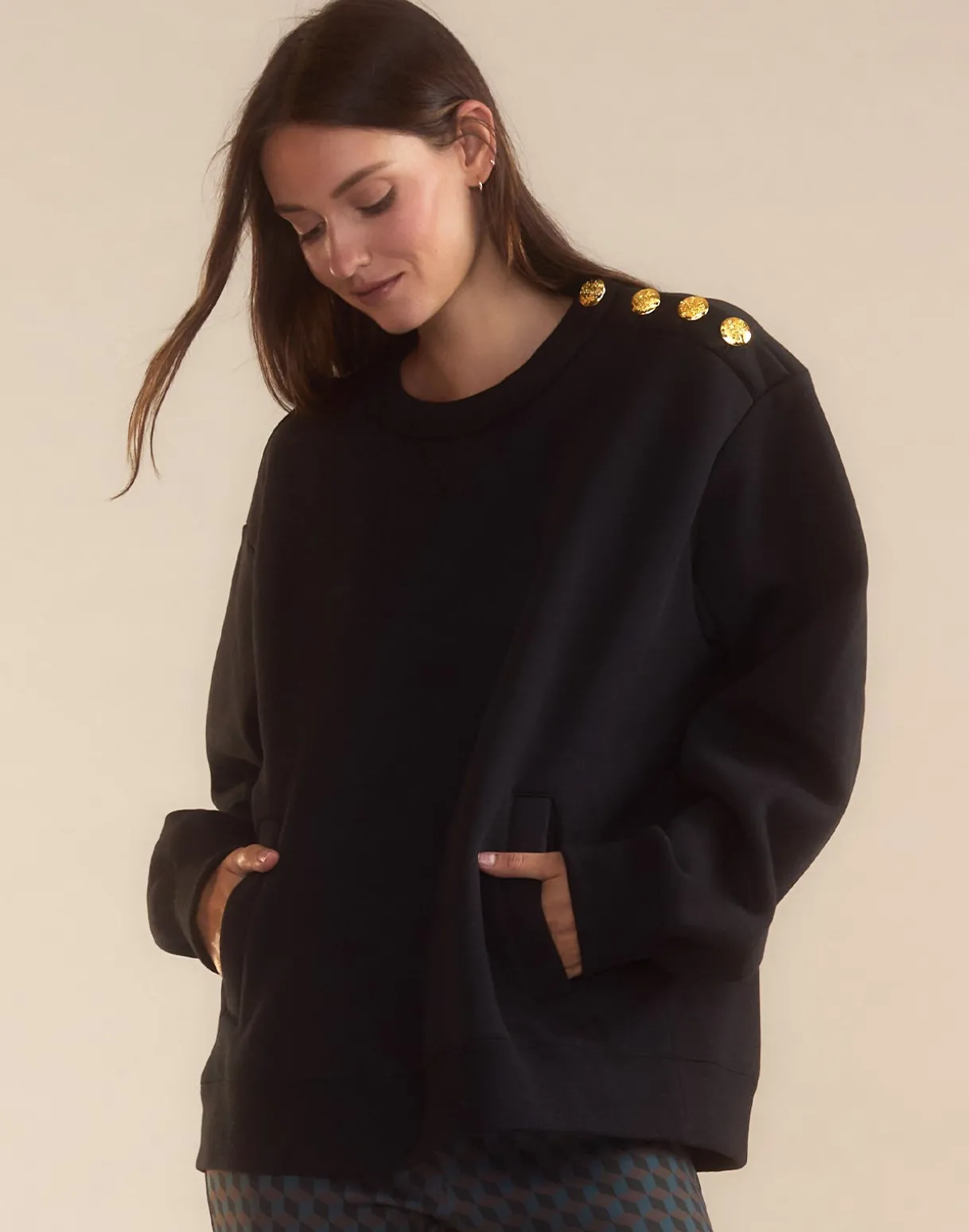 Button Up Sweatshirt