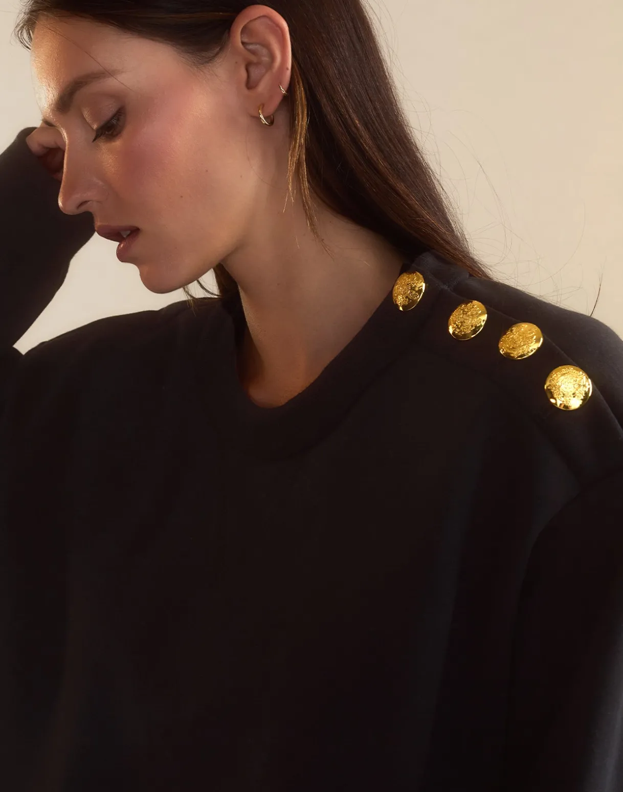 Button Up Sweatshirt
