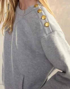Button Up Sweatshirt