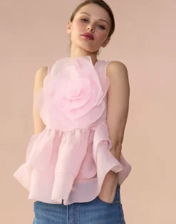 Chloe Organza Flower Top
