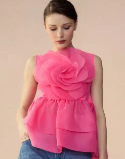 Chloe Organza Flower Top