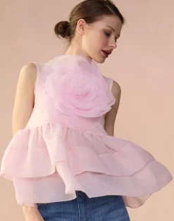 Chloe Organza Flower Top