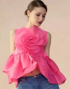 Chloe Organza Flower Top