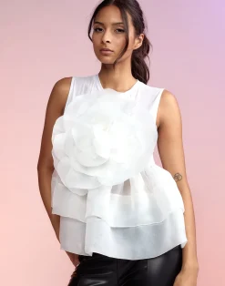 Chloe Organza Flower Top