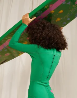 Custom 7' Surfboard - Green Garden Floral