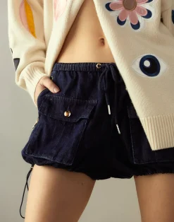 Denim Cargo Shorts