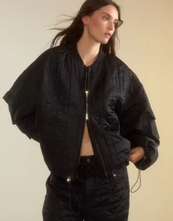Downtown Quilted Bomber Jacket