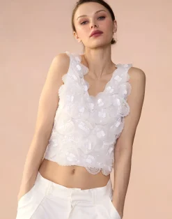 Elle Embellished Hearts Top