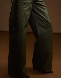 Embossed Leather Pants