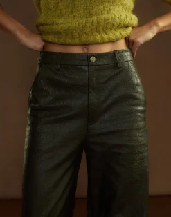 Embossed Leather Pants