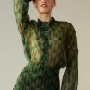 Evergreen Silk Organza Shirt