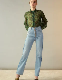 Evergreen Silk Organza Shirt