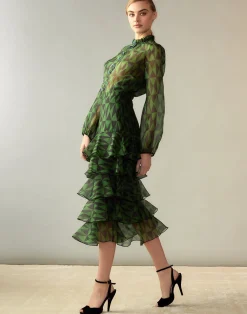 Evergreen Silk Organza Skirt