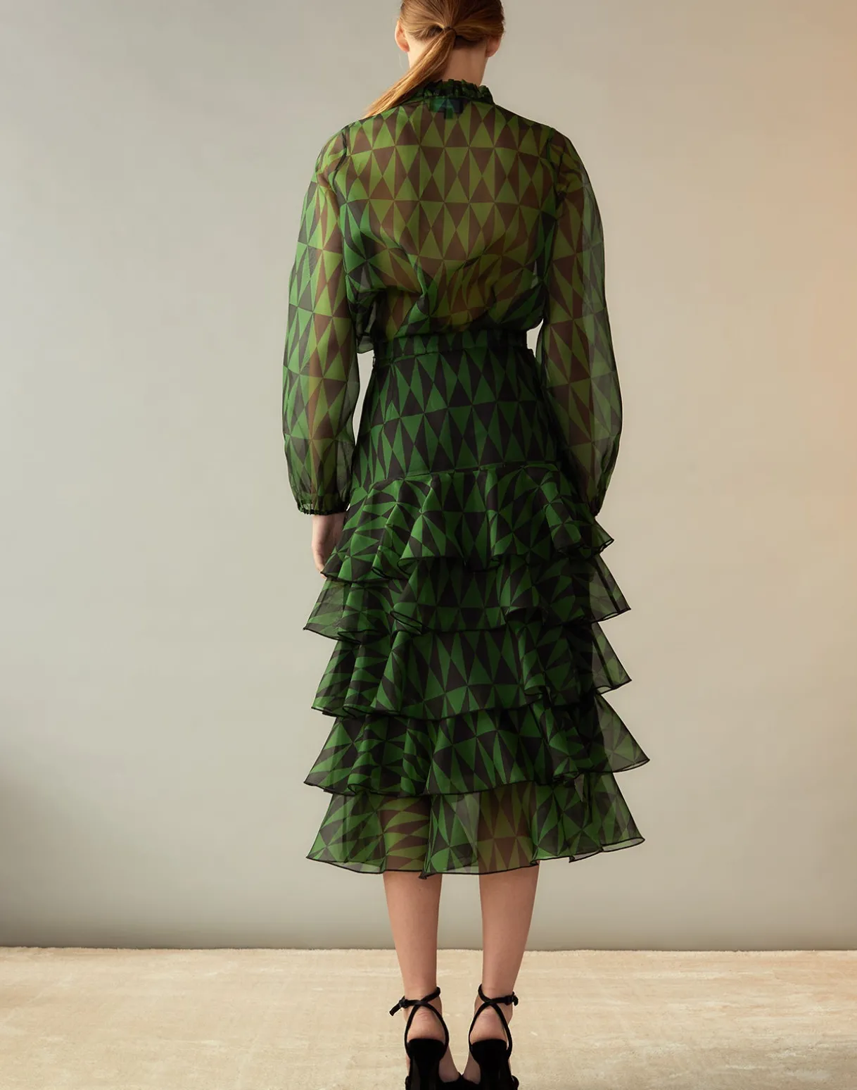 Evergreen Silk Organza Skirt