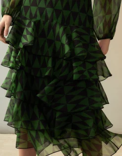 Evergreen Silk Organza Skirt