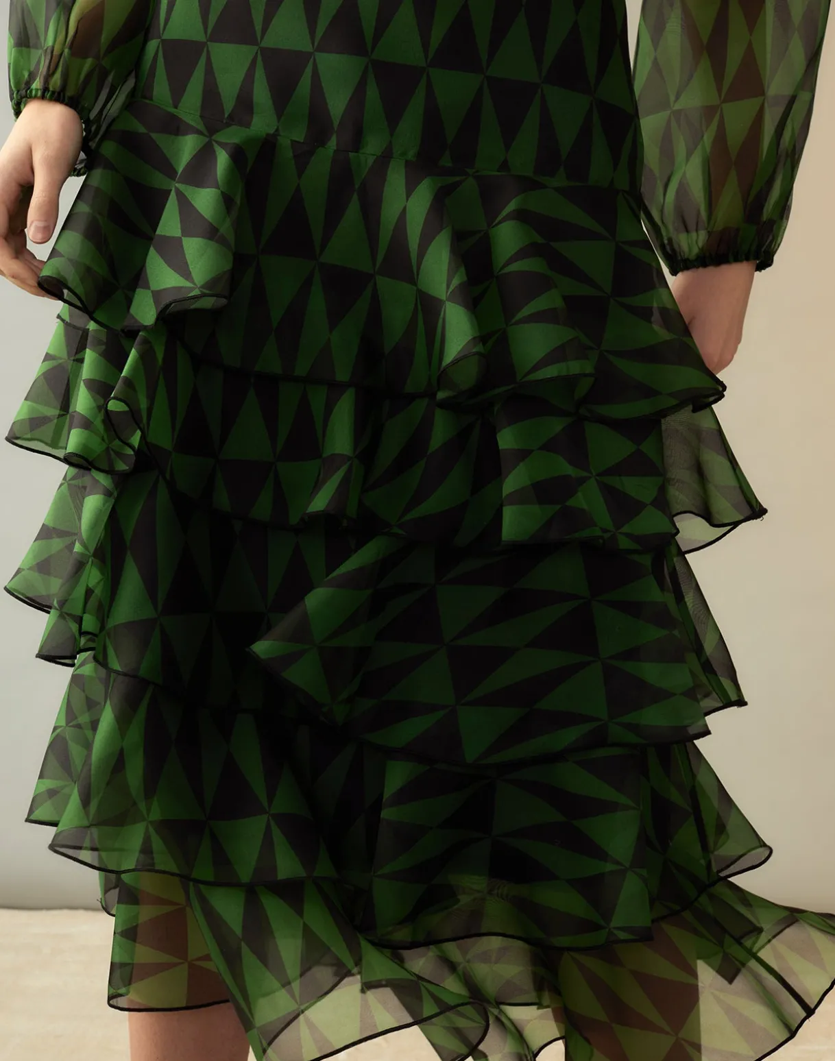 Evergreen Silk Organza Skirt