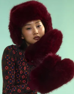 Faux Fur Oversized Mittens