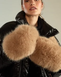 Faux Fur Oversized Mittens