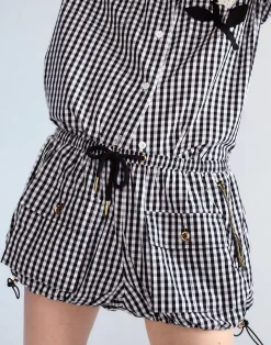 Geneva Gingham Cargo Shorts