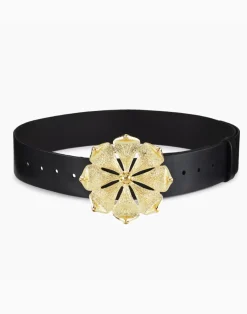 Gold Flower Buckle Belt