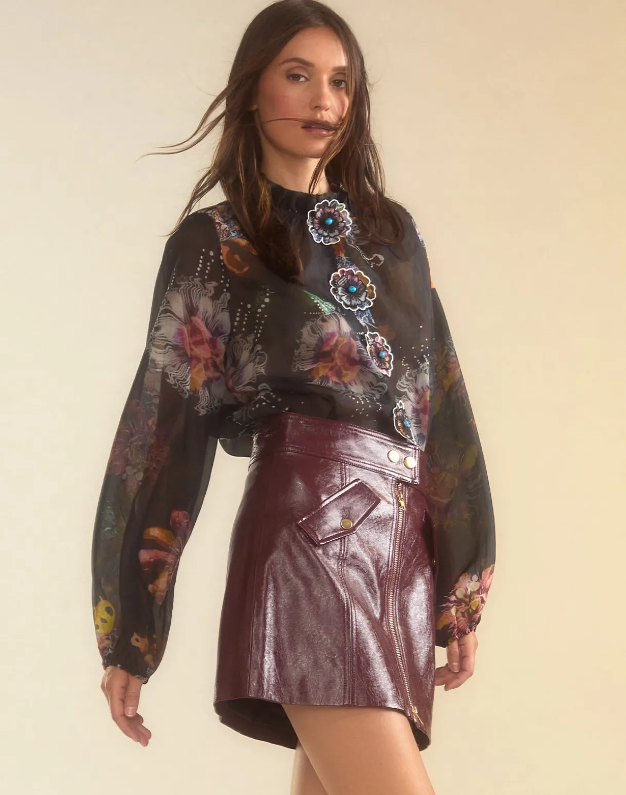 Harper Vegan Leather Skirt