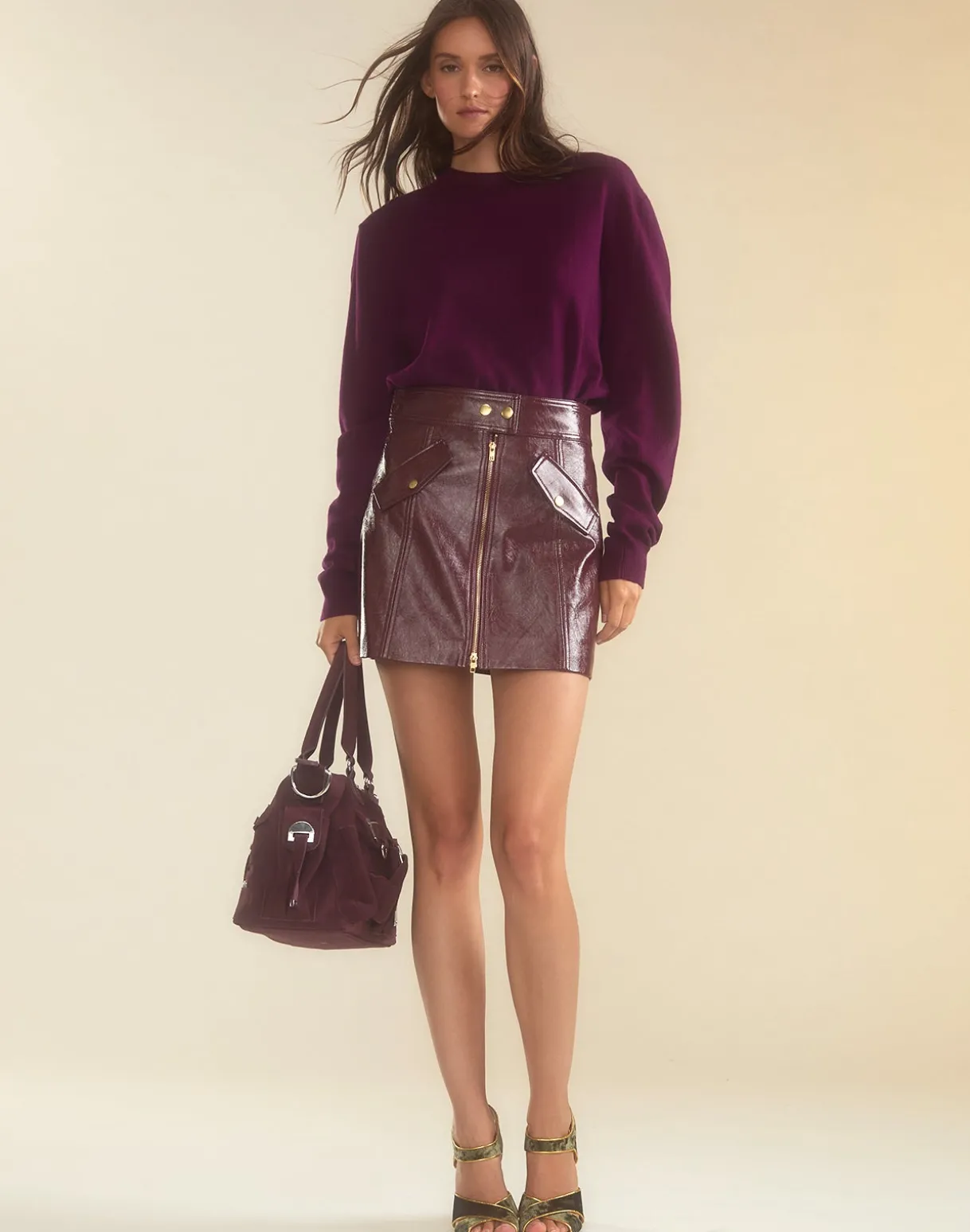 Harper Vegan Leather Skirt