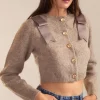 Ivy Cropped Wool Cardigan