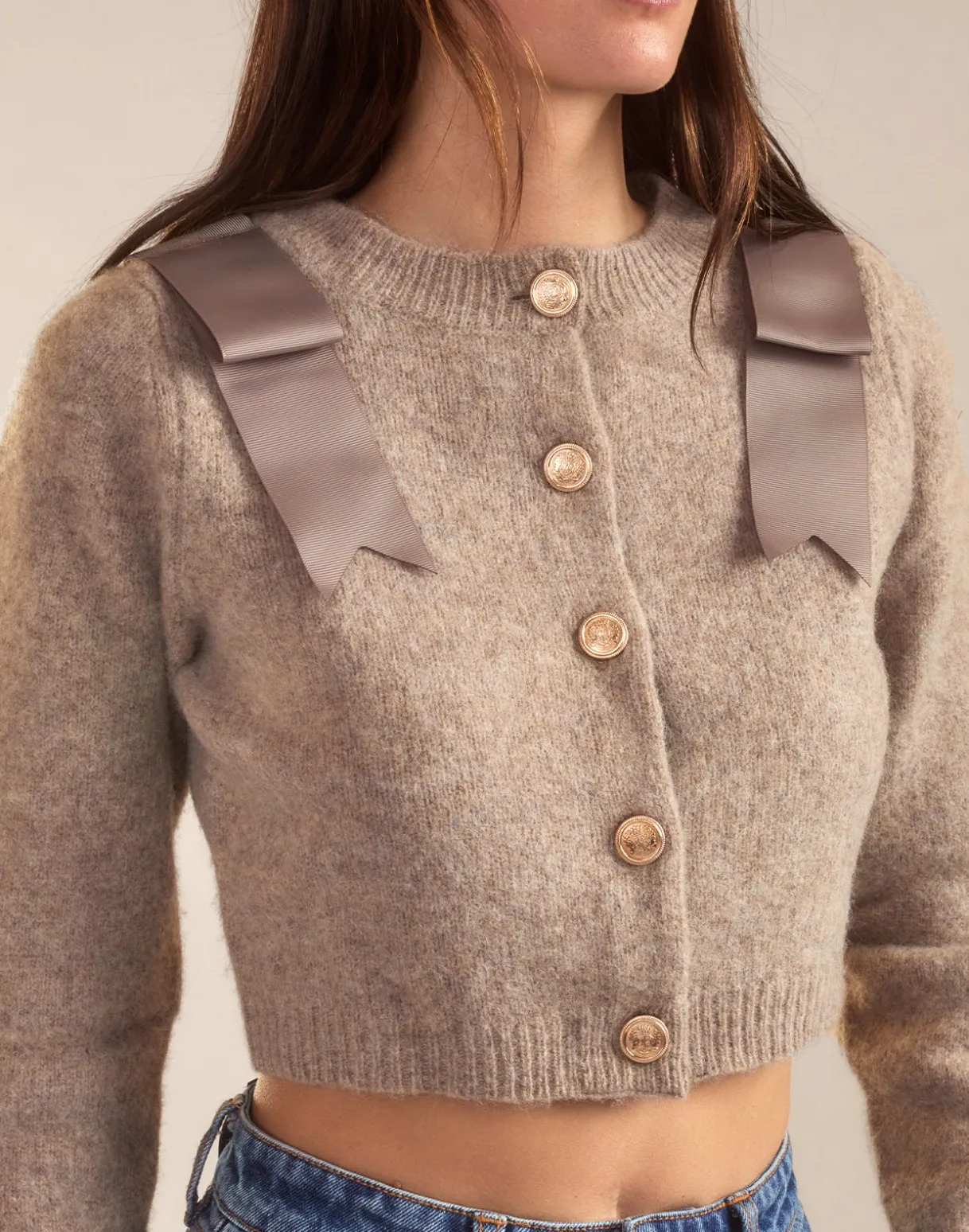 Ivy Cropped Wool Cardigan