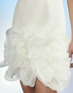 Kourtney Organza Flower Hem Dress