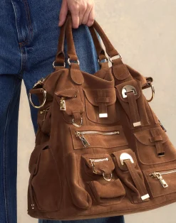 Leather Cargo Pocket Bag
