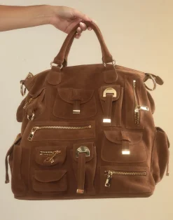Leather Cargo Pocket Bag
