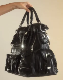 Leather Cargo Pocket Bag