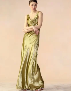 Liquid Gold Lamé Dress