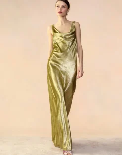 Liquid Gold Lamé Dress