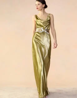 Liquid Gold Lamé Dress