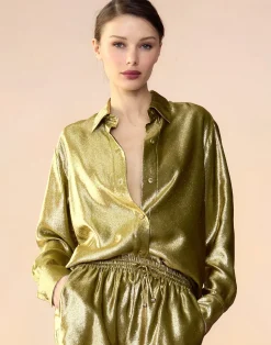 Liquid Gold Lamé Shirt