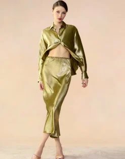 Liquid Gold Lamé Shirt