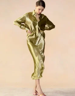 Liquid Gold Lamé Shirt