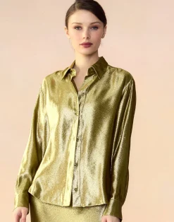 Liquid Gold Lamé Shirt