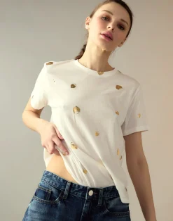 Lock & Key Metallic Tee