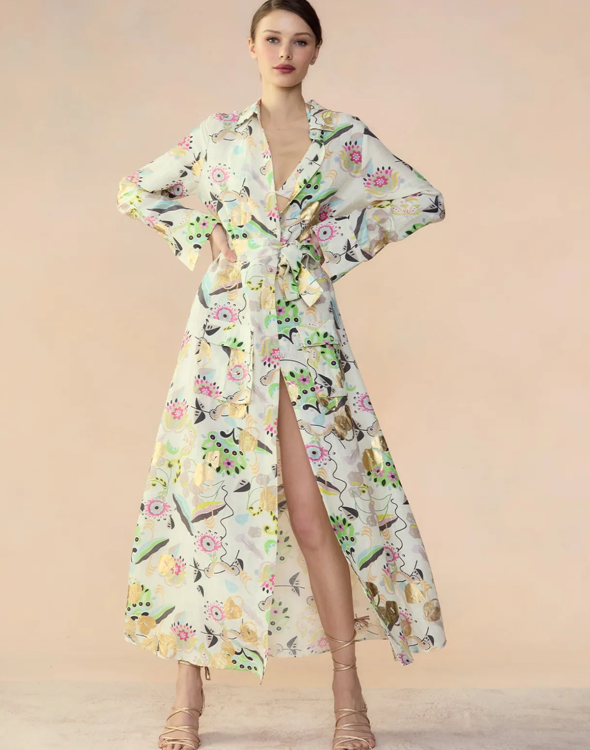 Love Locket Linen Shirt Dress